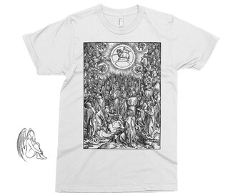 La Adoración del Cordero - Apocalipsis - Camiseta de Alberto Durero, Camiseta, Durero, Arte, Xilografía, Grabado, Dore, Lindo Regalo
