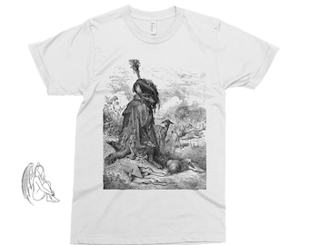 Shepherd Wolf - Gustave Dore T-shirt, Tee,  Art, Woodcut, Engraving, Renaissance, Gustave Dore, Cute Gift