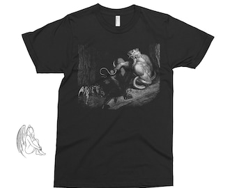 Inferno - Gustave Dore T-shirt, Tee, Dante, Art, Woodcut, Engraving, Renaissance, Gustave Dore, Cute Gift