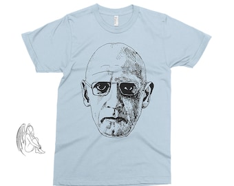 Michel Foucault Portrait T-shirt, T-Shirt, Philosoph, Philosophie, Sartre, Camus, Derrida, Deleuze, süßes Geschenk