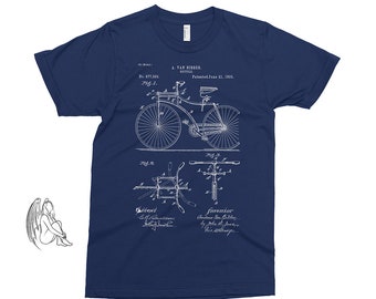 Vintage Bicycle 1892 Patent T-shirt, Tee, Cycling, Hipster, Cyclist Gift, Vintage, Cute Gift