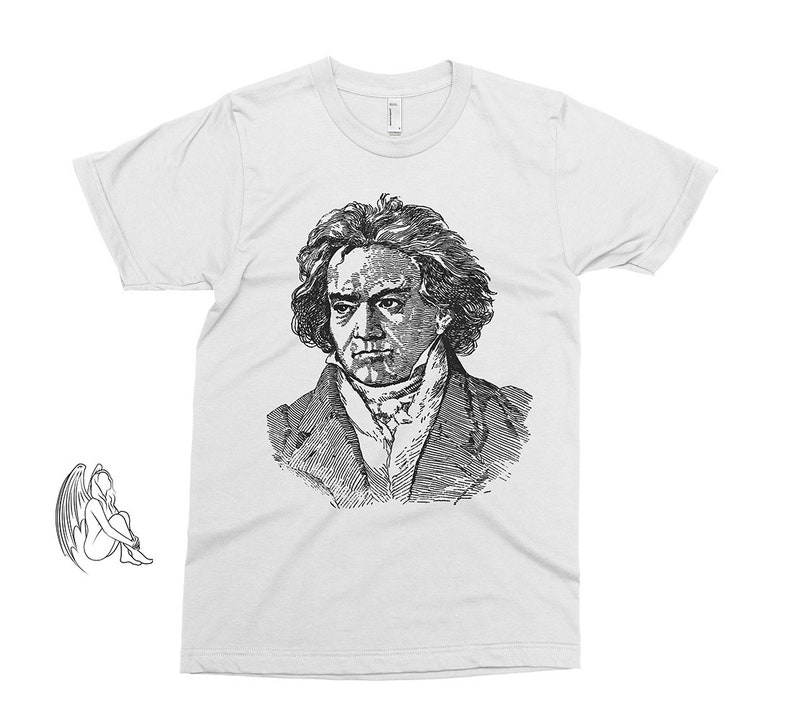 Symphony Sonata Moonlight Music Beethoven Portrait T-shirt Cute Gift Composer Classical Tee Piano