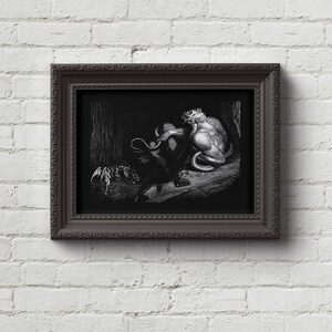 Inferno - Gustave Dore Print, Wall Art, Dante, Art, Woodcut, Engraving, Renaissance, Gustave Dore, Paradise Lost, Cute Gift
