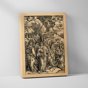 Angels Signing the Chosen - The Apocalypse - Albrecht Durer Stretched Canvas Print, Wall Art, Woodcut, Engraving, Renaissance, Dürer, Gift