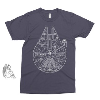 Star Wars Maglietta Uomo Falcon Battle | 100% Cotone | Vestibilità Classica | Nero Taglia XX-Large