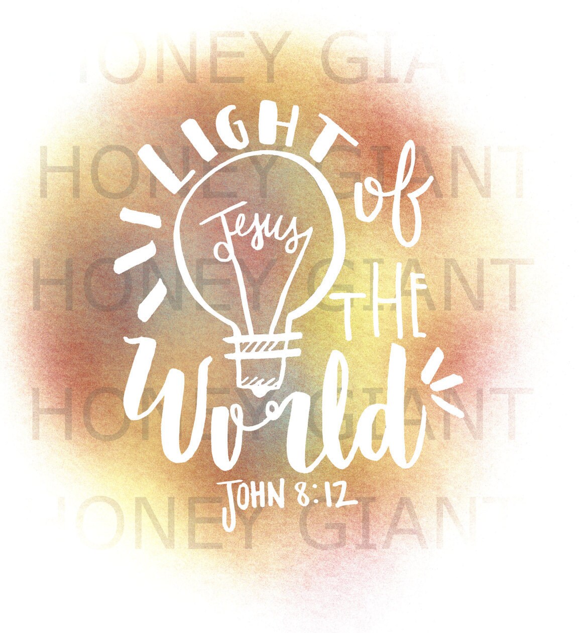 Light of The World Bible Verse Print Etsy