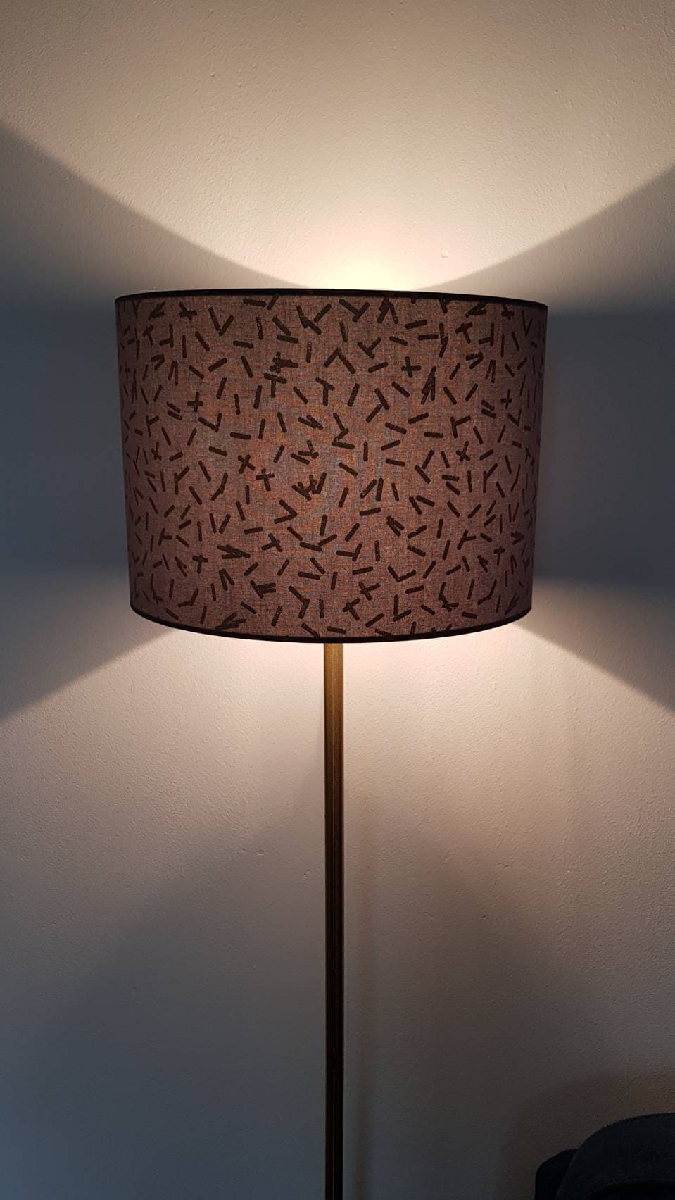 Grey and Gold Lampshade Metallic lampshade Gold and grey Etsy