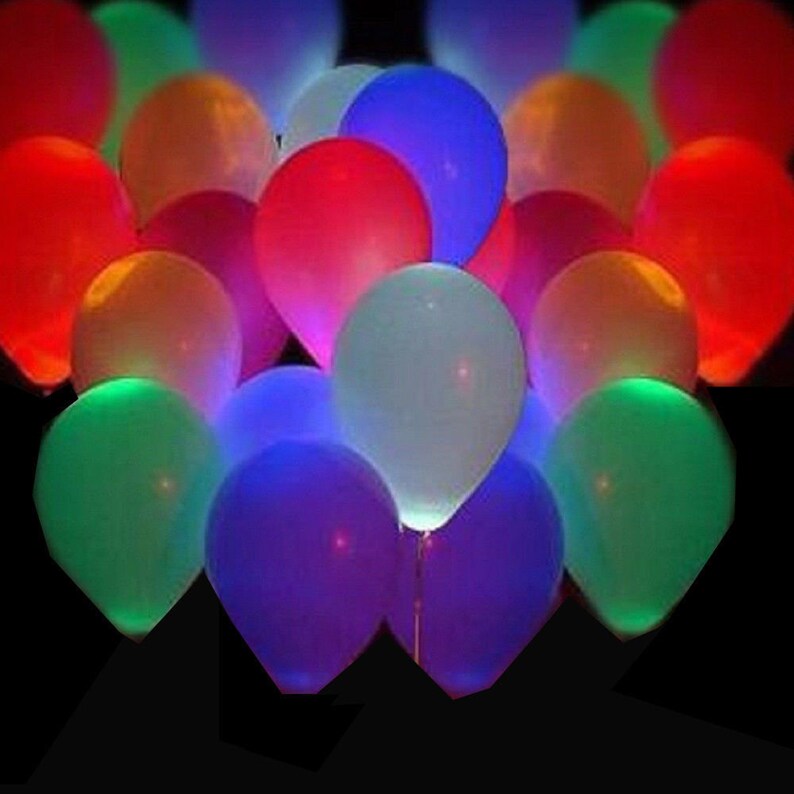 20pcs Led Flash Balloons Illuminated LED Balloon Glow In The Etsy