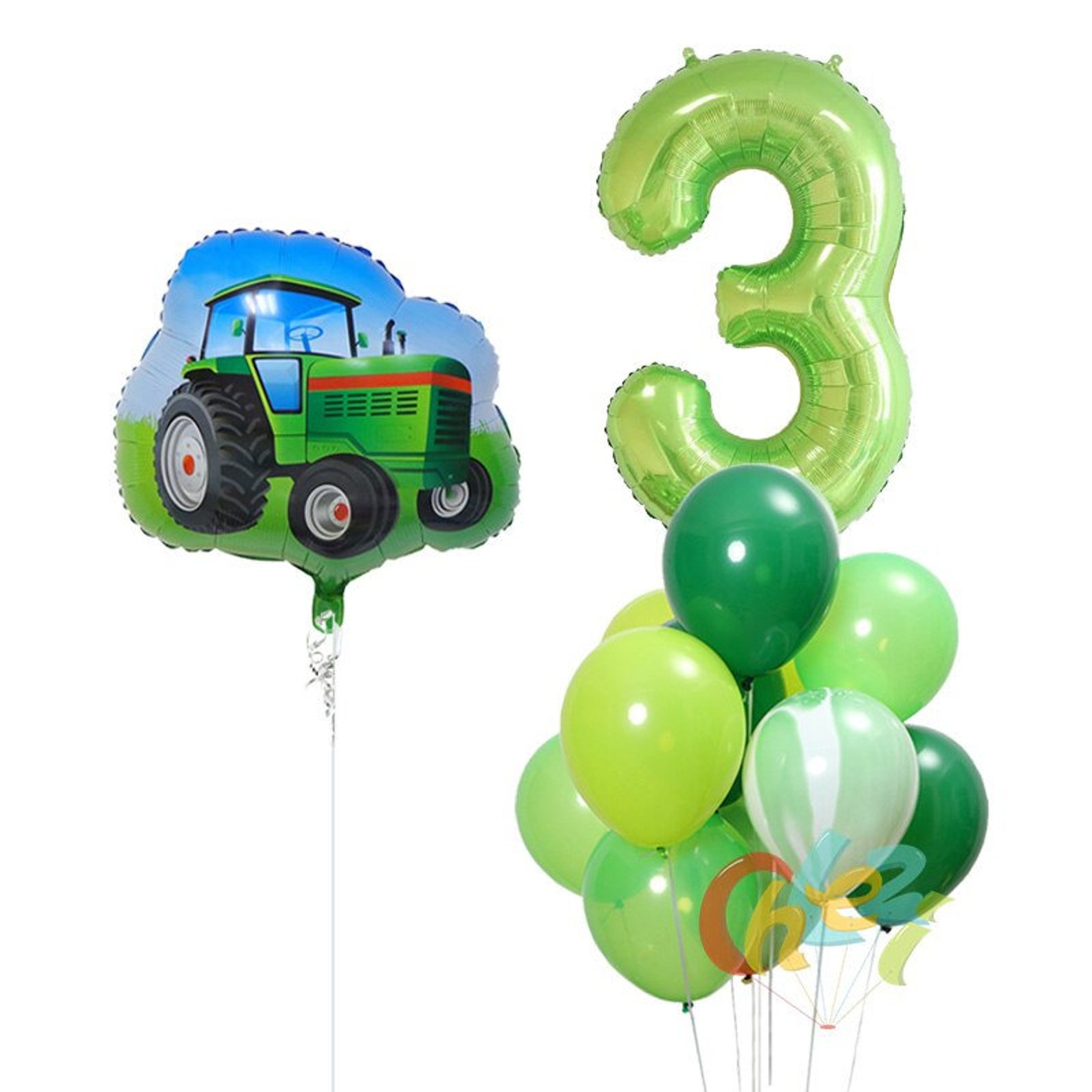 12pcs Farm Tractor Helium Balloons 40 inch Number Foil balloon Etsy