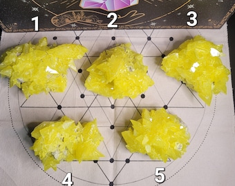 Crystallized Sulfur Specimens