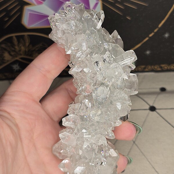 Diamond Apophyllite Crystal Stalactite- A
