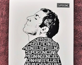 Liam Gallagher-Oasis emblématique Music Group Wall Art Poster/toile photo imprimé