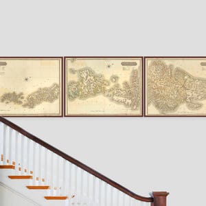 Western Isles of Scotland - Giclée Reproduktion von Historischen Karte von Harris, Stornoway, Barra, Barra, die äußeren Hebriden von Schottland