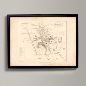 Old Map Of Dunfermline | Old Map Print | Dunfermline Old Map, Dunfermline History, Dunfermline Scotland, Dunfermline Map, Dunfermline Plan
