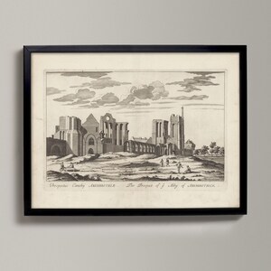 Arbroath Abbey - The Prospect of the Abbey | Historical Scottish Town Drawing | Arbroath Abbey, Arbroath Old Map, Arbroath Gift, Arbroath P