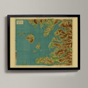 Arisaig and Rum | Old Map inc. Rum, Eigg, Skye, Morar, Mallaig, Glenuig, Lochailort, Kilbeg, Elgol, Armadale, Canna, Scottish Cocktail Isles