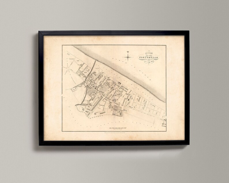 Old Map of Portobello Edinburgh Fine Art Print Old Town Etsy Israel