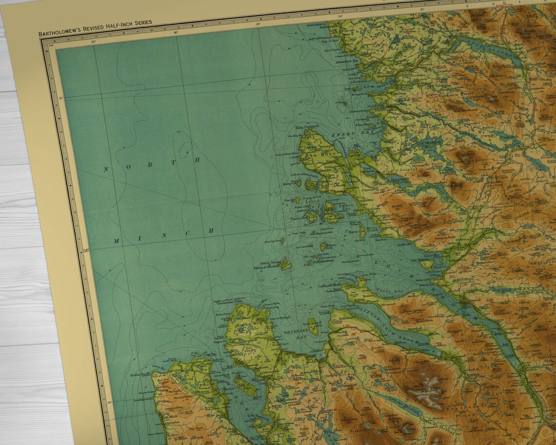 Ullapool Map Loch Broom | Old Map of Ullapool, Gairloch, Poolewe, Asynt, Stathan ...