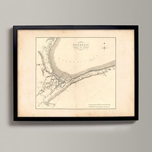 Old Map Of Rothesay | Old Map Print | Rothesay Old Map, Rothesay Vintage Map, Rothesay Gift Print, Rothesay Genealogy, Rothesay History