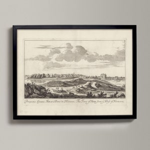 Ayr - The Town of Aire, from ye House of Newtowne | Historical Scottish Town Drawing | Ayr, Ayr Old Map, Ayr Historical Map, Ayr Gift, Ayr