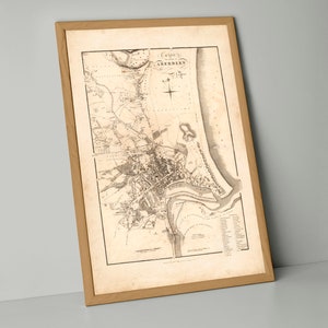 alte Karte von Aberdeen | Kunstdruck | Historischer Stadtplan von Aberdeen, River Dee, Aberdeenshire von 1883