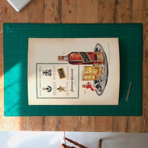 Johnnie Walker, Retro Vintage Advert | Old Whisky Poster, Old Fashioned Whiskey, Scotch Poster Print – Antique Effect Vintage Advertising image 2