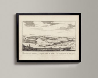 Aberdeen - New Aberdene from the Block house | Historical Scottish Town Drawing | Aberdeen, Aberdeen Old Map, Aberdeen Gift, Aberdeen Poster