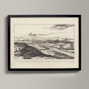 Costa de Lothian de Stony Hill | Desenho de cidade histórica escocesa | Musselburgh, mapa antigo de Musselburgh, presente de Musselburgh, Musselburg
