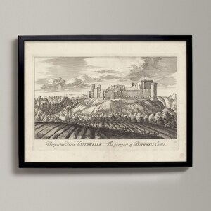 The Prospect of Bothwell Castle | Historical Scottish Town Drawing | Bothwell, Bothwell Old Map, Bothwell Gift, Bothwell Poster, Bothwel