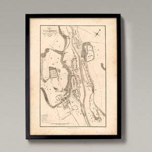 Galashiels Antike Karte | Giclee Kunstdruck | Vintage Stadtplan, antike, alte Karte von Gala, Scottish Borders Stadtplan von 1883