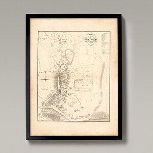 Ancienne carte de Montrose | Impression d'art | Affiche vintage de carte de ville d'Angus, en Écosse, près de Dundee, datant de 1882