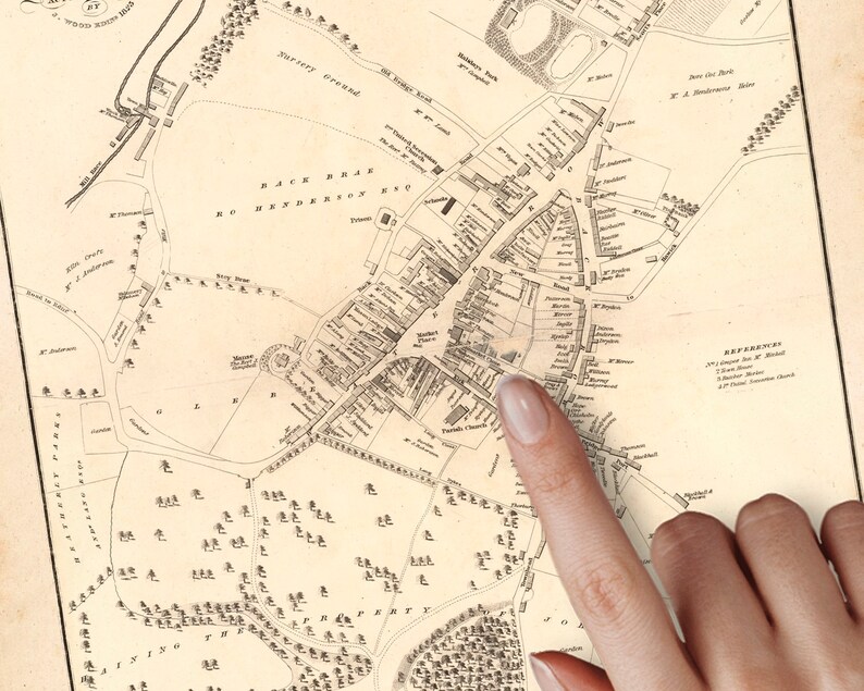 Old Map Of Selkirk Old Map Print Selkirk Old Map Selkirk Etsy