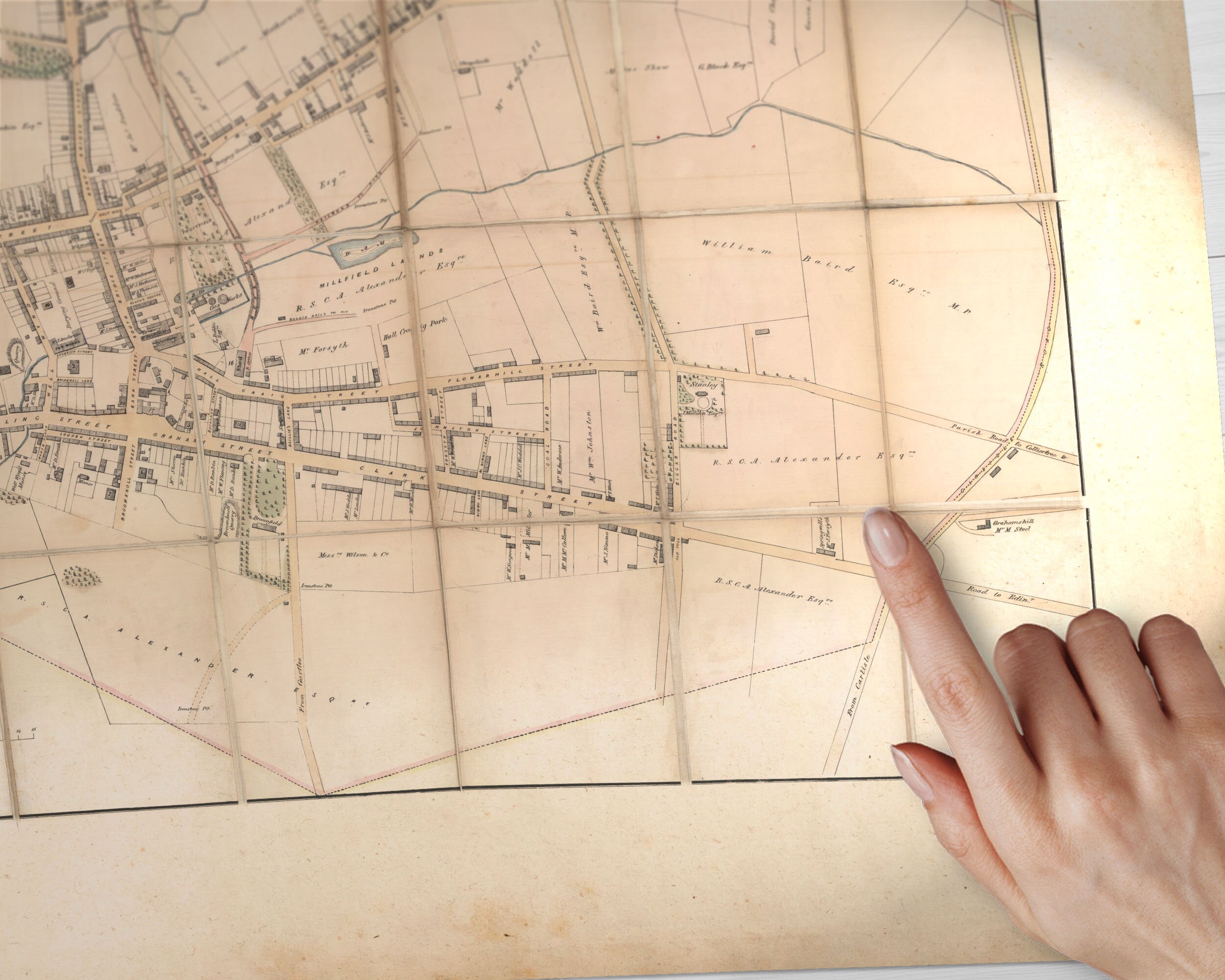 Old Map of Airdrie Old Map Print Airdrie Old Map, Airdrie Vintage Map