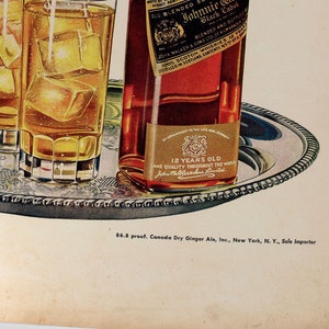 Johnnie Walker, Retro Vintage Advert | Old Whisky Poster, Old Fashioned Whiskey, Scotch Poster Print – Antique Effect Vintage Advertising image 9