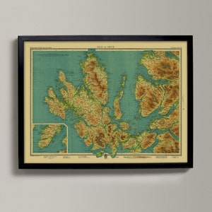 Mapa antiguo de Skye y Applecross / NC500 Portree, Raasay, Scalpay, Kyle, Elgol, Carbost, Ose, Glenelg, Loch Carron, Staffin, Uig, Dunvegan