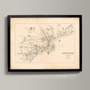 Alte Karte von Dundee | Alte Landkarte | Alte Karte von Dundee, Vintage Karte von Dundee, Historische Karte von Dundee, Stadtplan von Dundee, Geschenkdruck von Dundee