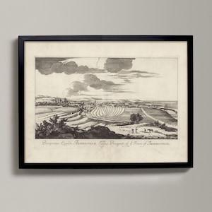 Arbroath - The Prospect of the Town | Historical Scottish Town Drawing | Arbroath, Arbroath Old Map, Arbroath Gift, Arbroath Poster,