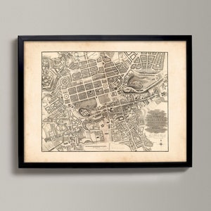 Old Map Of Edinburgh | Old Map Print | Edinburgh Old Map, Edinburgh Gift Print, Edinburgh Genealogy, Edinburgh History, Edinburgh Scotland