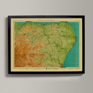 Old Map shows Aberdeen, Inverurie, Peterhead, Fraserburgh, Keith, Insch, Huntly, Banff, Cullen, Tarves, Ellon, Pitmedden, Kintore, Bennachie