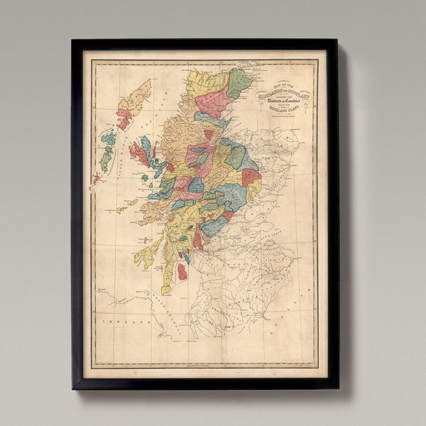 Scottish Clans Map | Campbell, MacDonald, Macleod, Fraser, MacKenzie, Gordon, Cameron, Mackay, Robertson map of Scotland's Clan Family