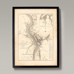 Mapa antiguo de Inverness / Impresión de mapas antiguos / Mapa antiguo de Inverness, Impresión de regalo de Inverness, Genealogía de Inverness, Historia de Inverness, Inverness Escocia