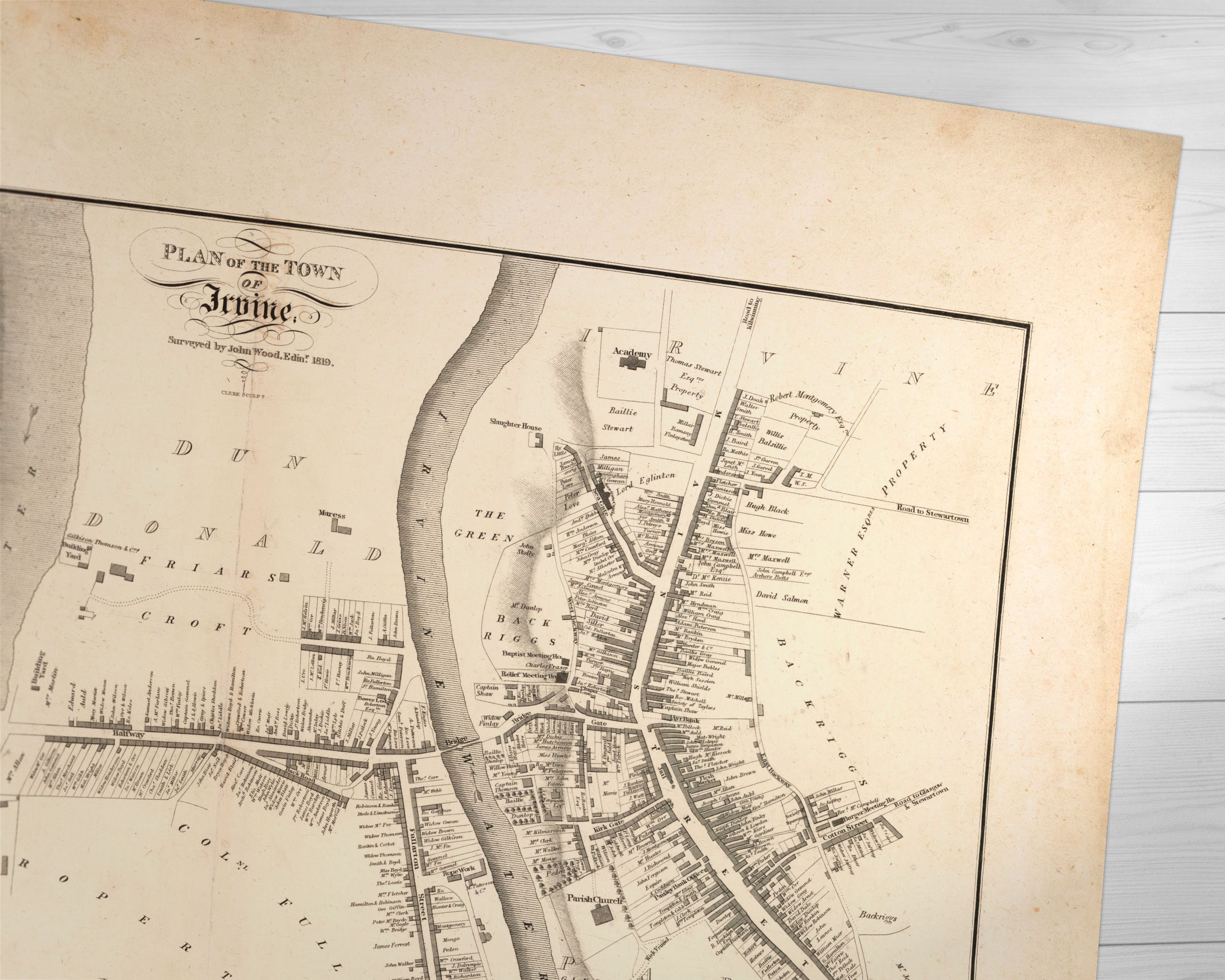 Old Map of Irvine Old Map Print Irvine Old Map, Irvine Vintage Map