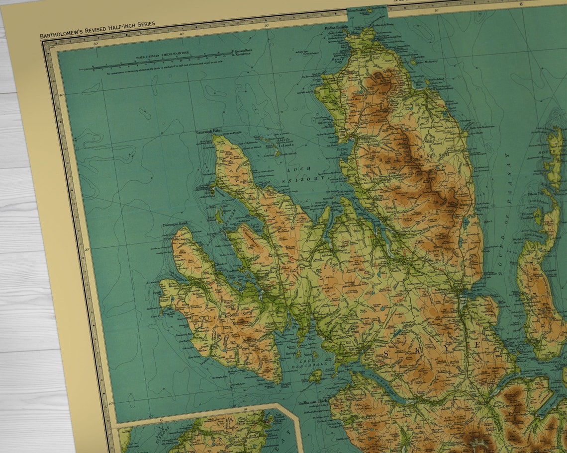 Old Map Of Skye