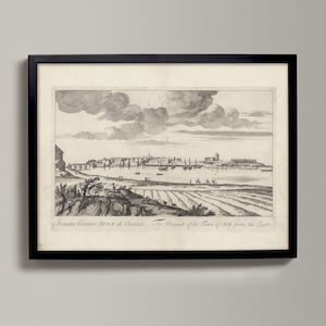 Ayr - The Prospect of the Town from the East | Historical Scottish Town Drawing | Ayr, Ayr Old Map, Ayr Historical Map, Ayr Gift, Ayr P