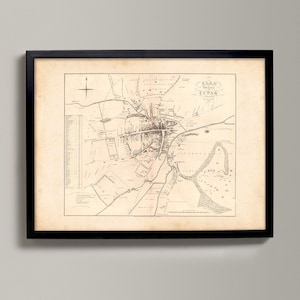 Cupar, plano de la ciudad antigua / Impresión de bellas artes / Mapa antiguo y antiguo de Fife, Escocia. Fife costero. Cerca de Dundee, Glenrothes - Mapa antiguo de Cupar