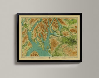 Firth of Clyde | Old Map of Glasgow, Fintry, Dunlop, Dunoon, Greenock, Millport, Clydebank, Paisley, Helensburgh, Alexandria, Loch Lomond