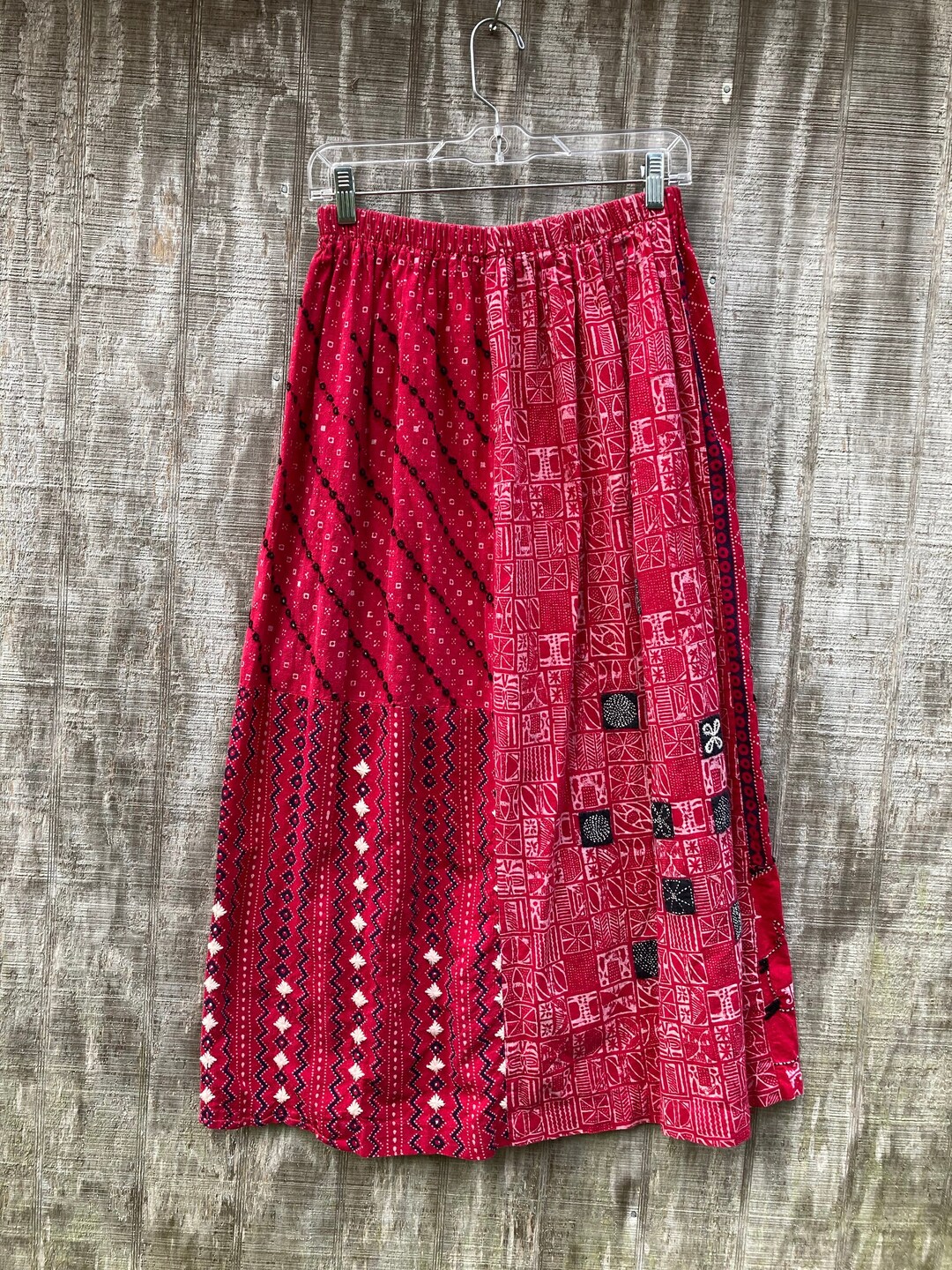 VINTAGE Midi Skirt Made in India 100 Cotton Etsy
