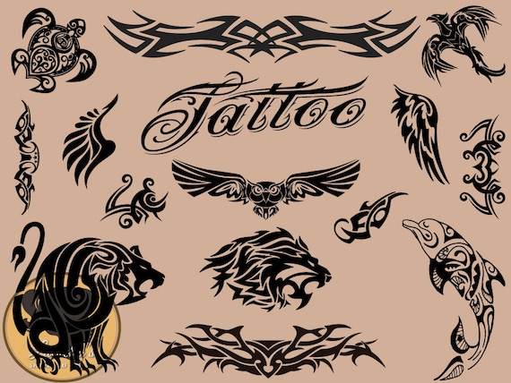 Tattoo Tribal Silhouette Tribal Designs Svg Tribal Animals - Etsy Canada