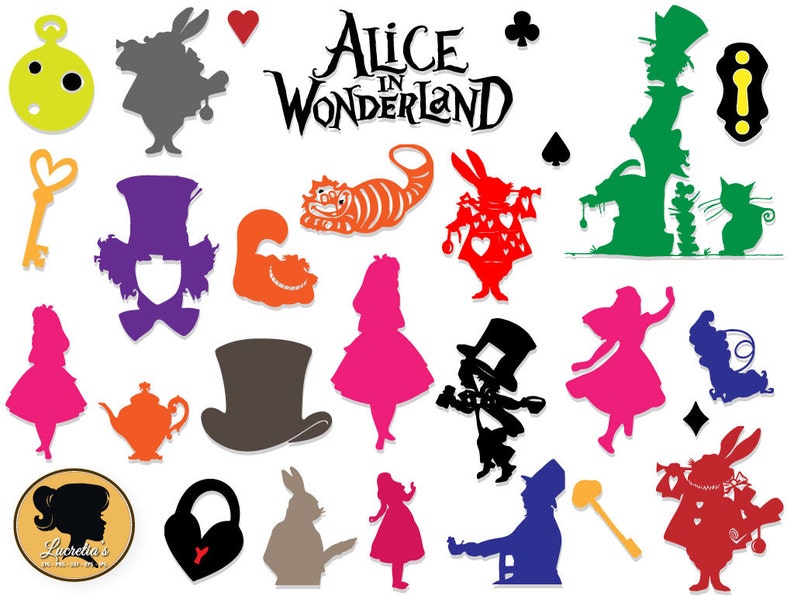 Download Alice in wonderland Silhouette Alice in wonderland Svg | Etsy