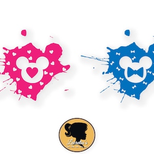 Mickey Art Sign SVG Files,  Mickey Mouse art Silhouette,Mickey Minnie Mouse Ears, Die Cut Machine, Screen Printing, Craft, Instant Download
